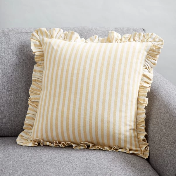 Dunelm Frilled Stripe Cushion Cover
