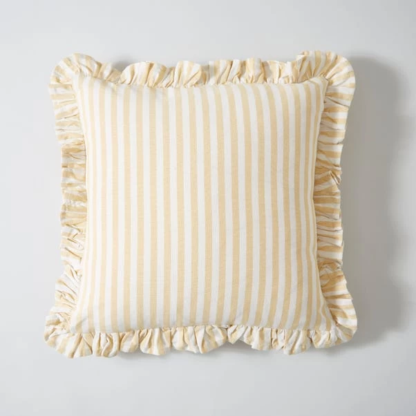Dunelm Frilled Stripe Cushion Cover - Image 2