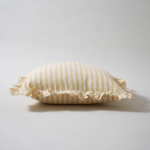 Dunelm Frilled Stripe Cushion Cover - Image 3