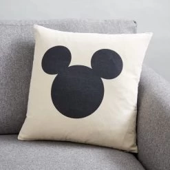 Disney Micky & Minnie Mouse Mickey Silhouette Reversible Print Outdoor Cushion