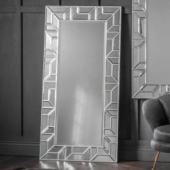 Cedar & Sage Vera Leaner Mirror, Silver 158x80cm
