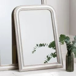 Cedar & Sage Winnona Free Standing Mirror, Silver 56x84cm