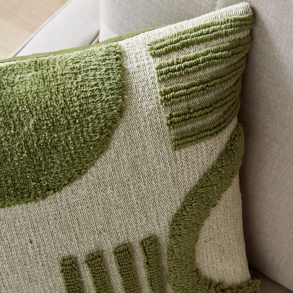 Dunelm Circular Knit Abstract Cushion - Image 2