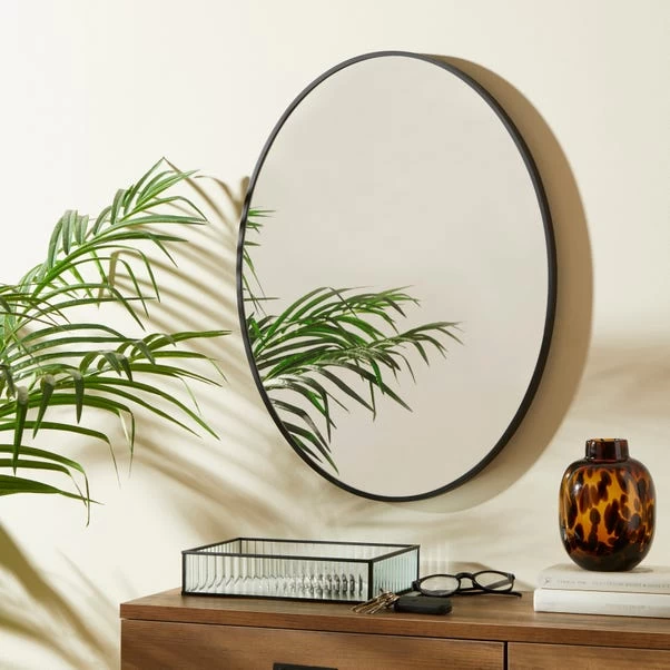 Dunelm Black Oval Mirror 44cm X 60cm