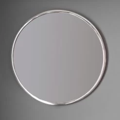 Pacific Lifestyle Metal Round Wall Mirror, Silver 61cm